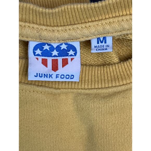 Junk Food Wonder Woman Graphic Sweatshirt M Mustard Yellow Pullover - Picture 2 of 7